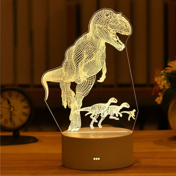veilleuse et lampe de chevet enfant pour chambre à coucher thème dinosaure