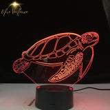 lampe de chevet et veilleuse tortue couleur rouge pour enfant et adulte