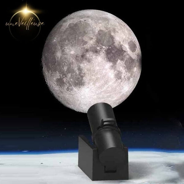 Veilleuse à projecteur LED rotatif 360 de la lune et la terre • Veilleuse