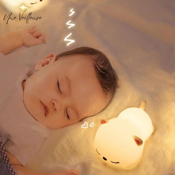 Veilleuse lapin « Charly » de Olala® - Veilleuse enfant lampe nuit idéal  pour accompagner le sommeil [ Veilleuse fille ROSE ] rose 