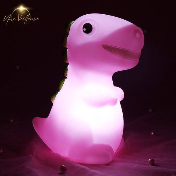 VEILLEUSE - Dinosaure Rose – DUO verre fusion